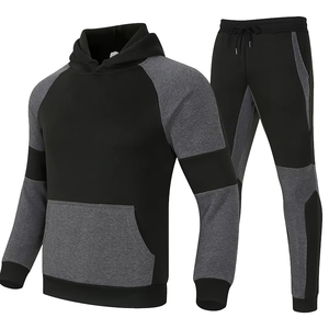 Comprar al por mayor de bloque de color personalizable Sudadera con capucha Jogger conjunto para los hombres invierno otoño conjunto para los hombres - Product Image 3