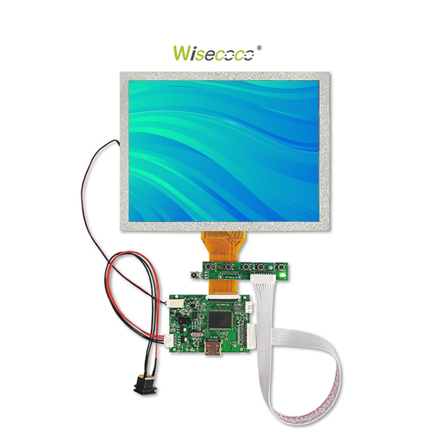 8 Inch TFT LCD Module 800*600 Resolution RGB Interface High Definition 250 Nits WLED Backlight Square Screen with Driver Board