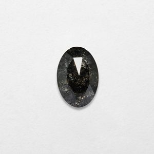 Diamante Natural de 0.38ct, Corte Ovalado Sal y Pimienta, Corte Excelente y Bueno para Joyería - Product Image 1