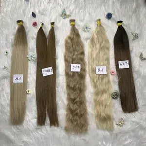 Top sale hot trending color bulk hair extension from Vietnam with wholesale price, best quality, 100% real human hair