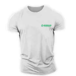 เสื้อยืดแขนสั้นผู้ชายลำลอง ผ้าฝ้าย 100% เป็นมิตรกับสิ่งแวดล้อม แห้งเร็ว ทรงหลวม ไซส์ใหญ่ คอกลม สีดำ สีขาว สำหรับออกกำลังกาย วิ่ง ฟิตเนส - Product Image 2