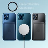 Autocollant d'anneau en métal pour Magsafe magnétique sans fil compatible avec les accessoires de conversion de support magnétique de téléphones portables noir