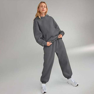 Anti-odeur Capuche Solide Sérigraphie Survêtement Sportswear Formation Jogging Porter Hiver Pull 2pcs Ensembles Service OEM - Product Image 5