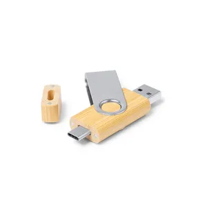 Clé USB OTG personnalisée en peuplier pour gadgets promotionnels sur mesure - Product Image 4