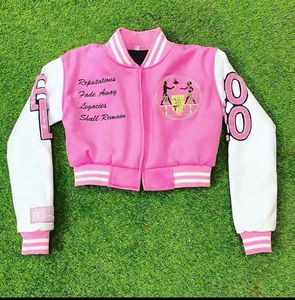 แจ็กเก็ตเลตเตอร์แมนสำหรับผู้หญิงเสื้อแจ็คเก็ตมีตัวอักษรเลตเตอร์แมนแบบสั่งทำสำหรับ2025 - Product Image 4