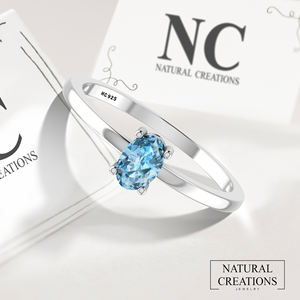 Anillo Apilable de Plata de Ley 925 con Engaste de Puntas, Zirconia de Alto Brillo, Forma Ovalada de Pera, Moderno y Elegante, Unisex, para Bodas y Fiestas - Product Image 2