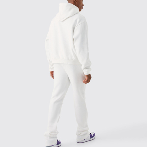 Ensemble survêtement pour homme en coton lourd imprimé, survêtement personnalisé avec logo, pantalon de survêtement évasé et sweat-shirt pour homme - Product Image 6