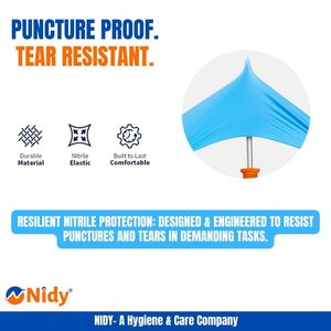 NIDY Gants d'examen en nitrile sans poudre Gants de protection jetables pour les soins des bébés et des enfants Hygiène sûre Beauté Soins personnels - Product Image 6