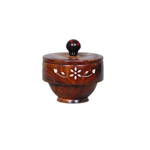 Grand bol à pâte en bois rond personnalisé décoratif rustique sculpté à la main pour la fabrication de bougies de qualité supérieure pour un usage domestique - Product Image 2