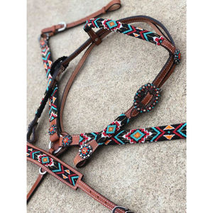 Genuine Leather Exclusive Western Equestrian Horse Headstall Premium Quality Smart Western Riding Headstall <b>Best</b> Market Price - Product Image 1