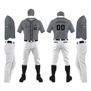 Meilleures ventes de tenues de baseball pour hommes, respirantes, 100% polyester, logo personnalisé, vêtements d'équipe, impression par transfert thermique, vêtements de sport - Product Image 6