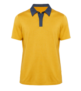 เสื้อโปโลผู้ชายแขนครึ่งปกสีตัดกันผ้าสวมใส่สบาย - Product Image 6