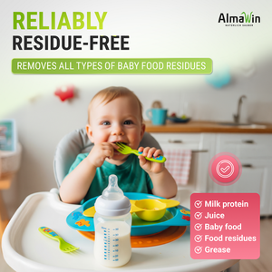 Nettoyant pour biberons AlmaWin Highlight 500ml Sucettes Tétines Jouets Vegan Biodégradable Écologique Sans parfum Détergent - Product Image 1