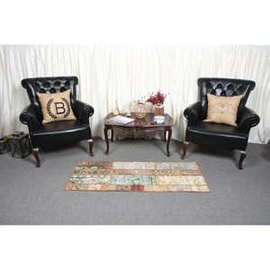 พรมโพลีเอสเตอร์ขนแกะสีเหลือง4.9ft 1.9ชิ้นแบบตุรกีดีไซน์สี่เหลี่ยมผืนผ้าสำหรับห้องนั่งเล่นพรมทางเดินทำจากยาง - Product Image 3