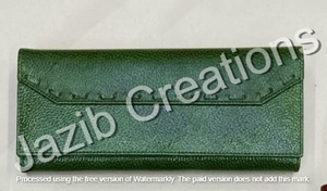 Tiding Custom Unisex Long Biker Wallet European Tan Cow Buffalo Real Leather con cierre de botón Forro de poliéster - Product Image 2