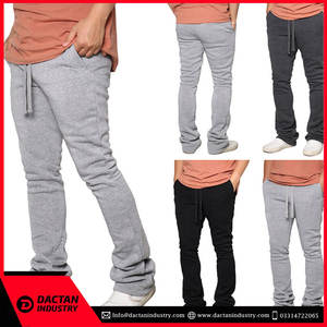 Pantalon évasé en toile polyester/coton pour homme, de haute qualité, en molleton, couleur argent, léger, taille haute, style décontracté, poches latérales - Product Image 4