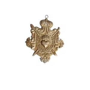 Cœur Sacré en métal finition antique, Milagros suspendu, Cœur Sacré pour décoration murale, cadeau et décoration catholique - Product Image 4