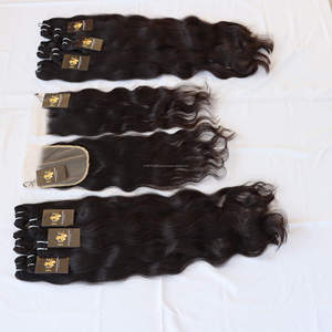 Mèches de cheveux humains bruts bouclés de birman avec fermeture frontale en dentelle Hd, vendeur en gros, Extensions de cheveux vierges à cuticules alignées - Product Image 2