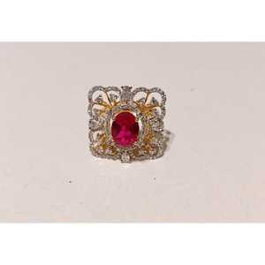 PR-1025 Oval Cut Ruby Diamond Shape Wedding Jewelry - Product Image 1