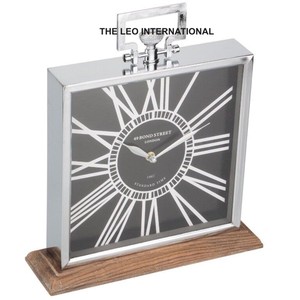 Reloj de mesa con acabado negro de forma redonda de metal de acero inoxidable y aluminio Reloj de Mesa de la más alta calidad más vendido - Product Image 4
