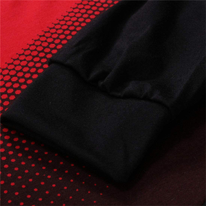 Sweats à capuche personnalisés pour hommes Pullover Color Block Fleece Long Sleeve Sublimation Sweatshirt Tops Capuche avec poche - Product Image 3