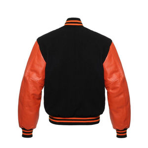 2025 patchs de broderie personnalisés coupe-vent tout nouveau Letterman Baseball cuir manches laine corps Bomber Polyester support avant - Product Image 4