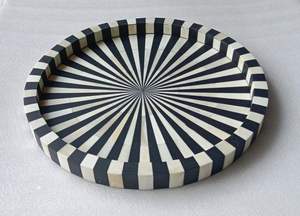 DESGIN UNIQUE FAIT À LA MAIN POUR L'occasion de Noël Plateau d'incrustation d'os avec plateau de service d'incrustation d'os de conception florale - Product Image 6