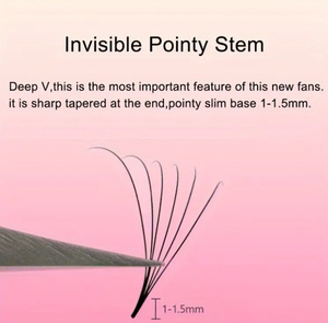 Venta al por mayor de lujo hecho a mano suave coreano PBT fibra CC mate negro ventiladores sueltos extensiones de pestañas etiqueta privada personalizada proveedor de bandeja - Product Image 3