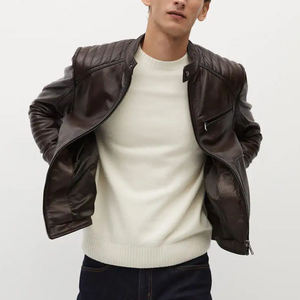 Veste en cuir de vache pour homme, style streetwear hivernal, design élégant, confortable, personnalisable, impression de logo en gros, différentes couleurs - Product Image 6