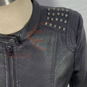 แจ็กเก็ตหนังนิ่มแฟชั่นสำหรับผู้หญิงแจ็กเก็ตหนังนิ่มสำหรับนักขี่จักรยานสีแทนเลือกได้ตามต้องการ - Product Image 5