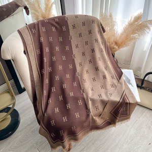 Winter Womens <b>Long</b> Double-Sided Letter <b>Scarf</b> Warm Stylish Polyester Shawl for Cold Weather - Product Image 5