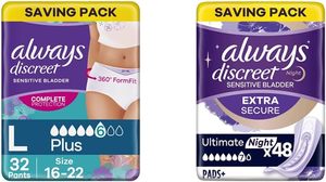 เสมอรอบคอบขนาดใหญ่บวก (8x4แพ็ค) กางเกงไม่หยุดยั้งสำหรับผู้หญิงขนาด16-22 48แผ่นดูดซับสูงกางเกงสุขาภิบาล - Product Image 3