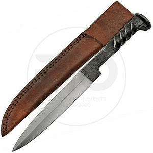 Cuchillo de cocina de Chef forjado a mano de acero de alto carbono hecho a mano con Funda de cuero - Product Image 1