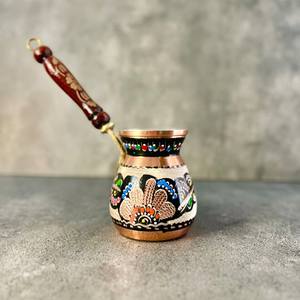 Nouvelle conception de cafetière turque en cuivre massif, vaisselle, tasse à café, décoration de table pour la maison, la cuisine, le restaurant, les fêtes, vente en gros - Product Image 4