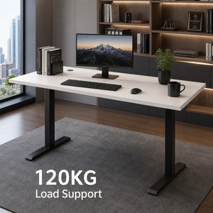 Escritorio Eléctrico <span class=keywords><strong>de</strong></span> Altura Ajustable <span class=keywords><strong>de</strong></span> 2 Etapas con Motor Dual Oculto, Mesa Ergonómica <span class=keywords><strong>de</strong></span> Oficina para Trabajar Sentado o <span class=keywords><strong>De</strong></span> Pie, Estación <span class=keywords><strong>de</strong></span> Trabajo para Computadora - Product Image 2