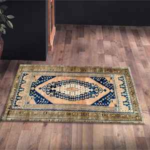 Alfombra Turca Medallion: Patrón Étnico Bronce, Alfombra Antideslizante, Alfombra de Chenilla - Product Image 4