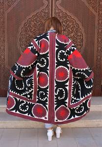 Veste Banjara multicolore soie broderie travail accrocheur à manches longues veste nouveauté à la main Suzani veste brodée - Product Image 2