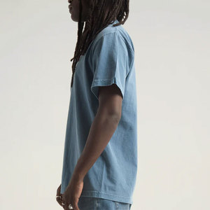 Wholesale Factory Price <b>Mens</b> Fashion Short Sleeve Tshirts Workout Oversize <b>Pullover</b> Solid Color Casual Tees - Product Image 5