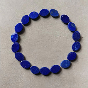 Piedra Preciosa de Lapislázuli Azul Natural de Alta Demanda, Corte Ovalado con Efecto de Luz, 10x14 mm, para la Fabricación de Joyas - Product Image 1