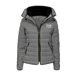 Veste d'hiver matelassée zippée en tricot de haute qualité pour femme, 100 % polyester, imperméable et respirante, idéale pour la superposition, avec marque privée - Product Image 2