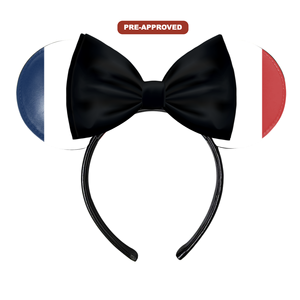 Diadema Personalizada Hecha a Medida con Orejas de Ratón y Bandera de Francia H.E.R. Accesorios - Product Image 1