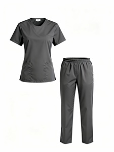 Uniforme d'infirmière de haute qualité, doux, extensible, col en V, uniforme de travail pour infirmières, uniforme de travail confortable pour femmes - Product Image 4