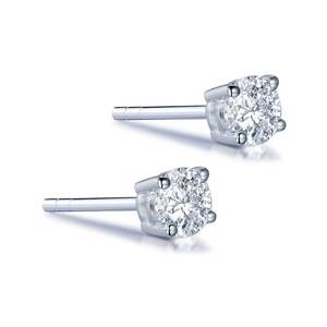 Moissanite ต่างหูตุ้งติ้งลายดอกไม้ประดับเพชรต่างหูของขวัญงานหมั้นสไตล์วินเทจ - Product Image 2