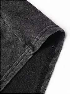 Summer Hot Vintage Style 100% Cotton Acid Washed T-Shirt 230gsm Oversized O-Neck Stand Collar Customise Color Screen Print - Product Image 5