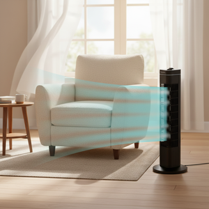 Vente chaude d'usine <span class=keywords><strong>Ventilateur</strong></span> <span class=keywords><strong>colonne</strong></span> oscillant sans pales de conception compacte 29 pouces 50W certifié GS CE ROHS avec <span class=keywords><strong>3</strong></span> <span class=keywords><strong>vitesses</strong></span> et minuterie 2H - Product Image 1