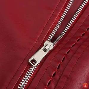 Women's New Fashion Biker Lambskin <b>Genuine</b> Leather Jacket Zipper-Processed Coating Stylish and Practical - Product Image 4