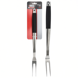 Tenedor para Barbacoa de Acero Inoxidable Negro y Cromado de 44 cm C04000130, Herramientas para Barbacoa - Product Image 2