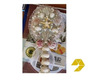 Miroir coquillage raffiné Vietnam avec coquillages polis Miroir coquillage de voyage compact pour l'élégance de la plage Offre attrayante - Product Image 4