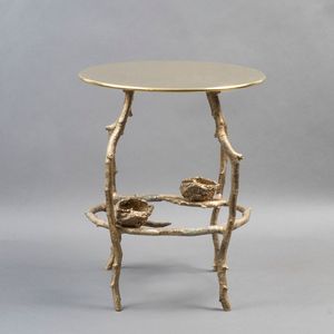 Table d'appoint ronde en métal au design tendance, table basse de qualité antique, taille personnalisée, en aluminium pour la finition laiton. - Product Image 5