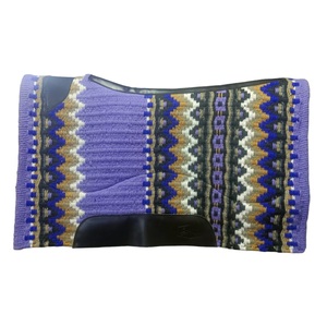 Almohadilla de contorno de sillín de espectáculo de caballo de lana de Nueva Zelanda hecha a medida de alta calidad 1/2 "fieltro de lana gris multicolor tamaño 34x42 modelo - Product Image 1